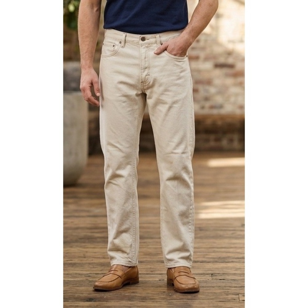 Wrangler Regular Fit Jeans 9WRGAKH Men's 30x30 Tan Stretch Workwear Straight Leg